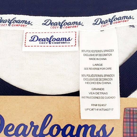 DEARFOAMS Mens Size Large PAPA BEAR Family Plaid Soft Pajama 2-Piece Set Hunting - Picture 7 of 12